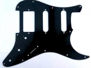 3 PLY BLACK HSS STRAT PICKGUARD